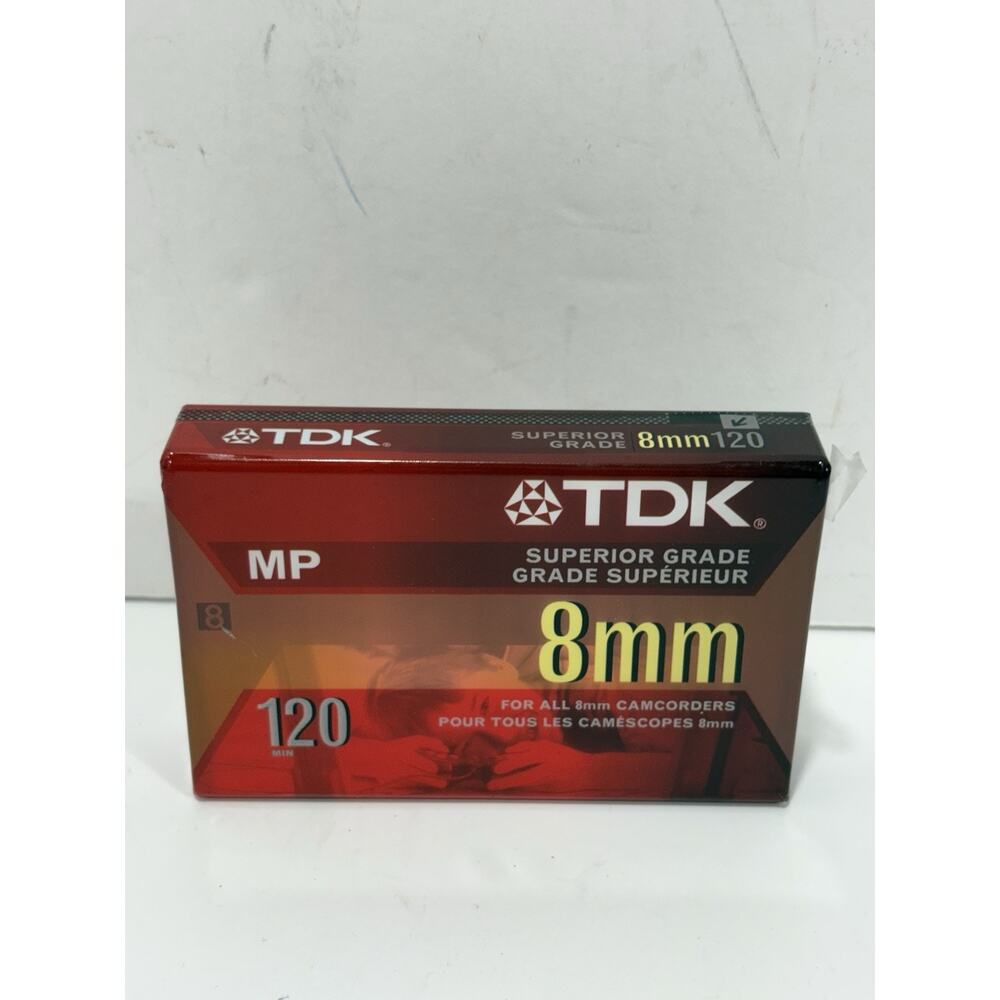 New Sealed Blank TDK MP 120 8mm Camcorder 120/140 Minute Video Cassette Tape NEW